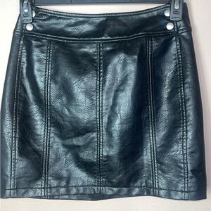 Free People Leather Skirt #Z00